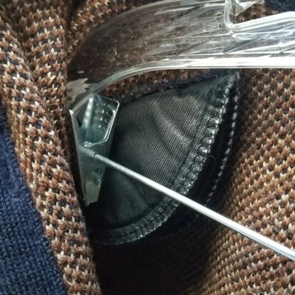 Pendleton Wool Navy Tan Brown Swirl Print Button Up Cardigan L - Picture 4 of 11